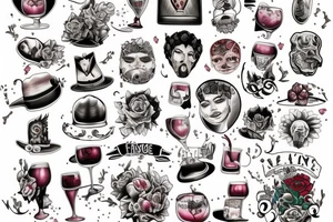 tattoo friends tv serie wine mexico tattoo idea
