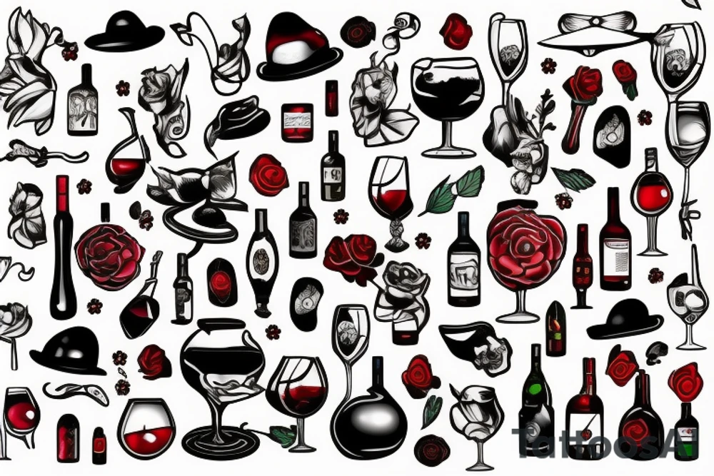 tattoo friends tv serie wine mexico tattoo idea
