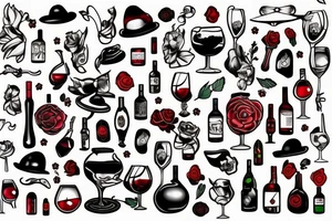 tattoo friends tv serie wine mexico tattoo idea