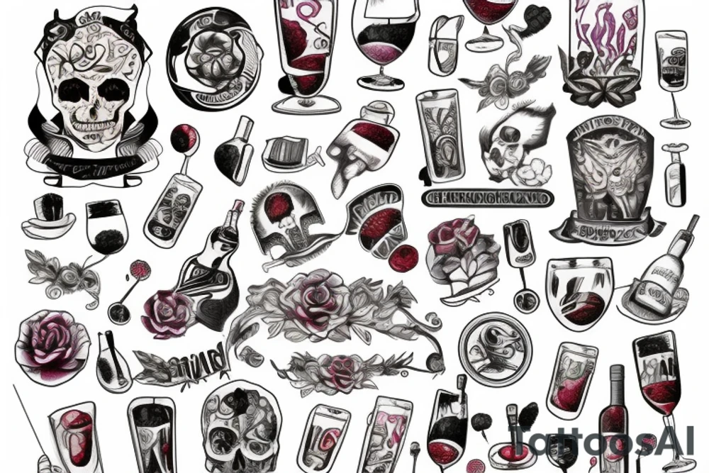 tattoo friends tv serie wine mexico tattoo idea