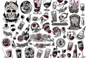tattoo friends tv serie wine mexico tattoo idea