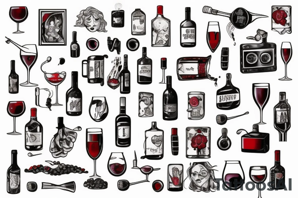 tattoo friends tv serie wine tattoo idea