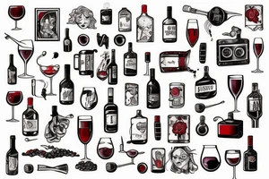 tattoo friends tv serie wine tattoo idea
