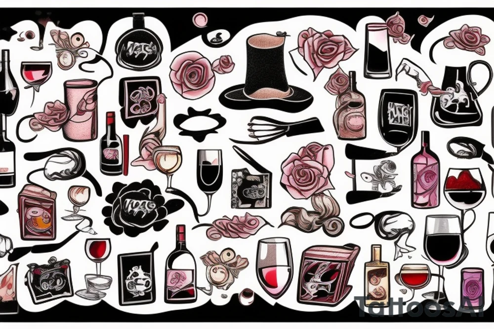 tattoo friends tv serie wine tattoo idea