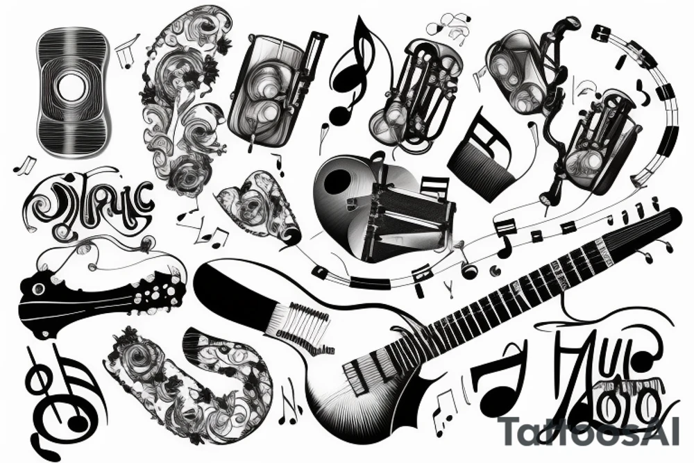 Music tattoo tattoo idea