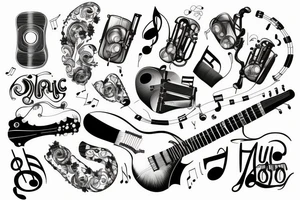 Music tattoo tattoo idea