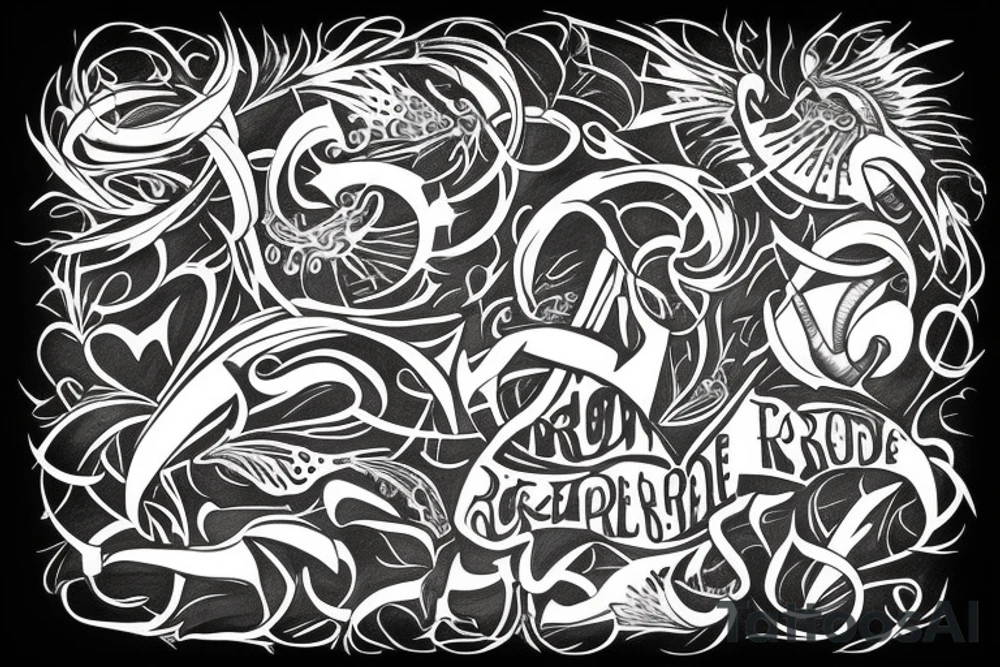 Represent the words "I create" using the coleur plant design tattoo idea