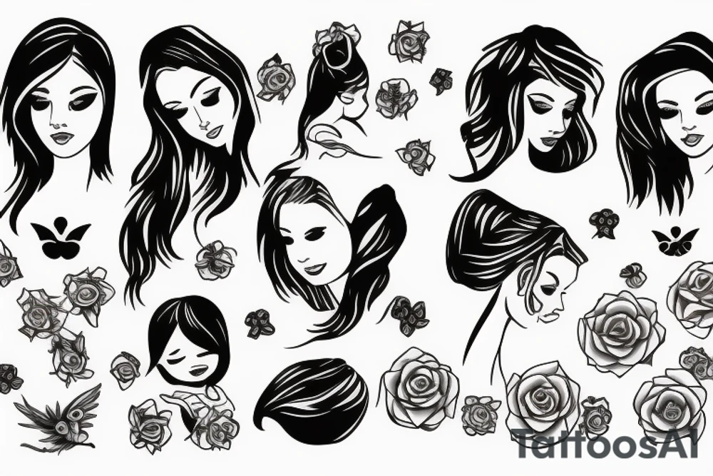 mother and daughter tattoo idea