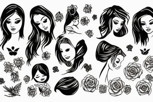 mother and daughter tattoo idea