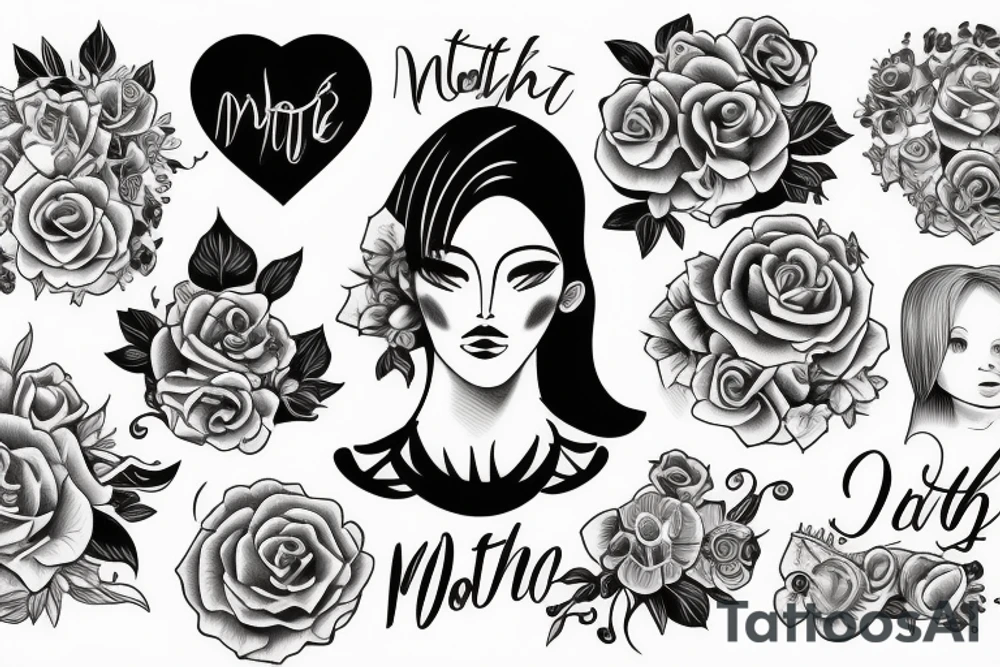 mother and daughter tattoo idea