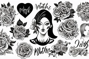 mother and daughter tattoo idea