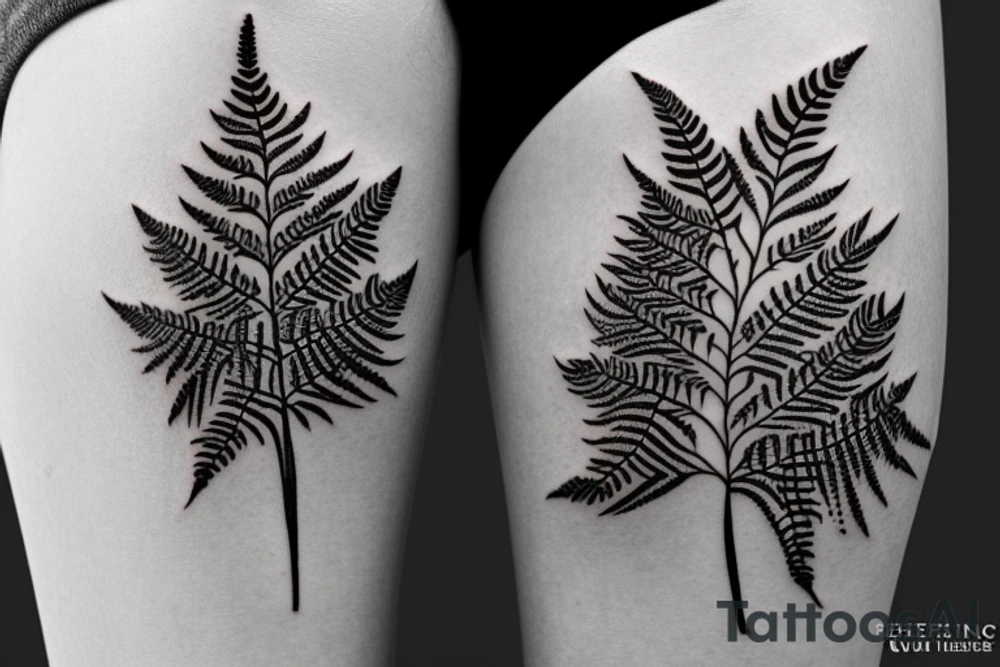 Fern and hemlock tattoo idea