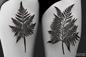 Fern and hemlock tattoo idea