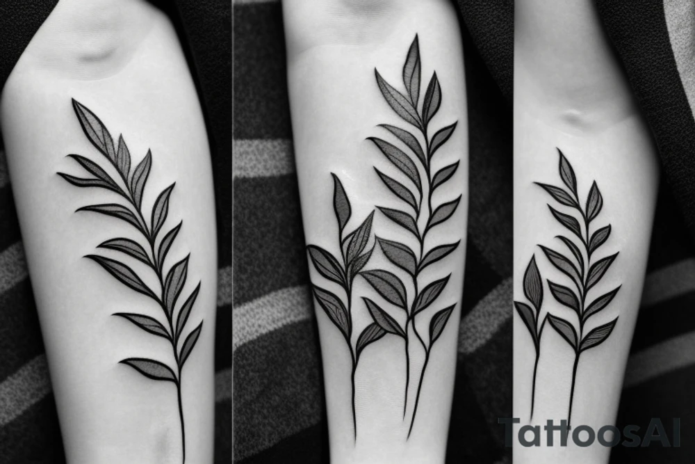 Rhododendron branch tattoo idea