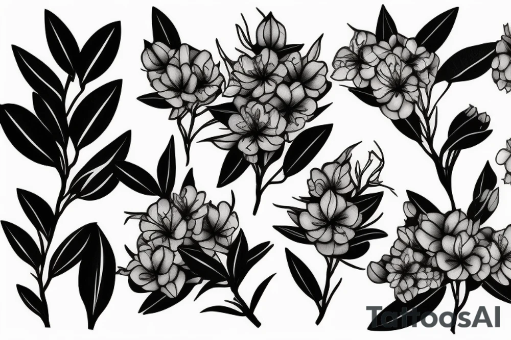 Rhododendron branch tattoo idea