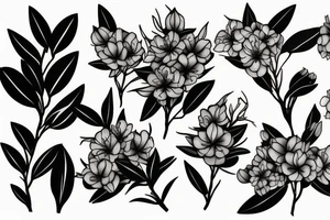 Rhododendron branch tattoo idea
