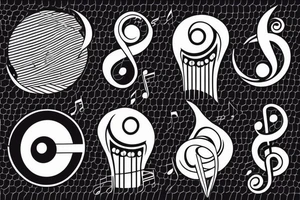 Music with with a crescent moon tattoo idea