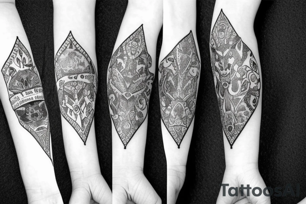 wolf with victorian era tattoo idea