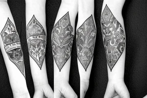 wolf with victorian era tattoo idea