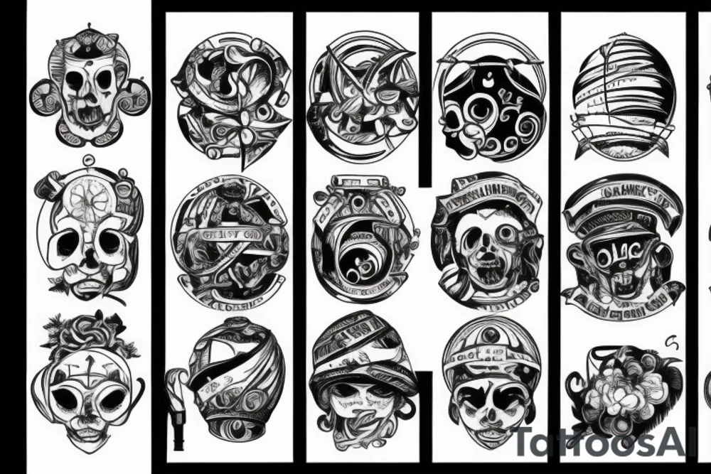 Globe ship helm tattoo idea