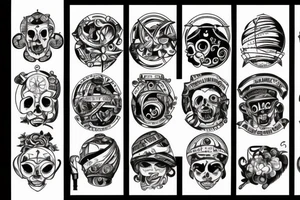 Globe ship helm tattoo idea