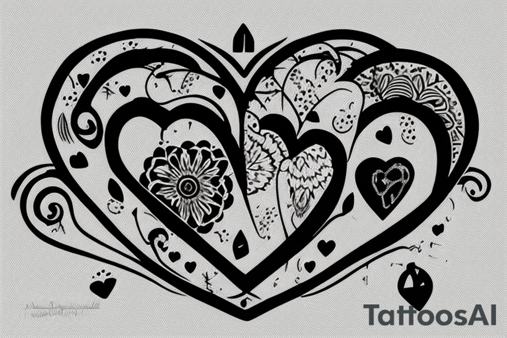 heart mother tattoo idea
