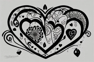 heart mother tattoo idea