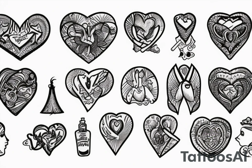 heart mother tattoo idea