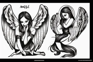 angel falling down from heaven tattoo idea
