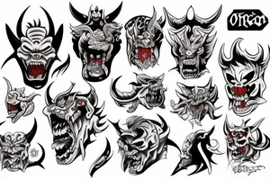 demon oni tattoo idea