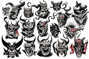 demon oni tattoo idea