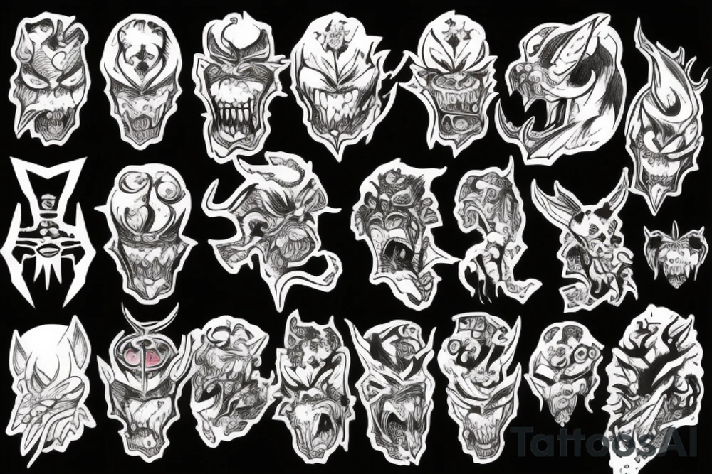 demon oni tattoo idea