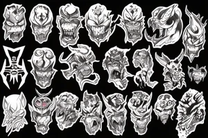 demon oni tattoo idea