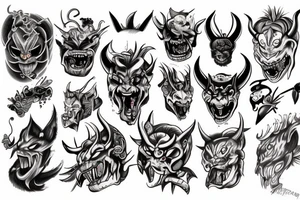 demon oni tattoo idea