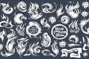 have you ever in your mind dreamed as far as a fire in the ocean tattoo idea