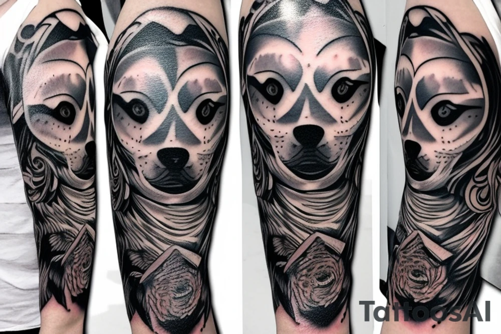 wolf pack howling at the moon tattoo idea