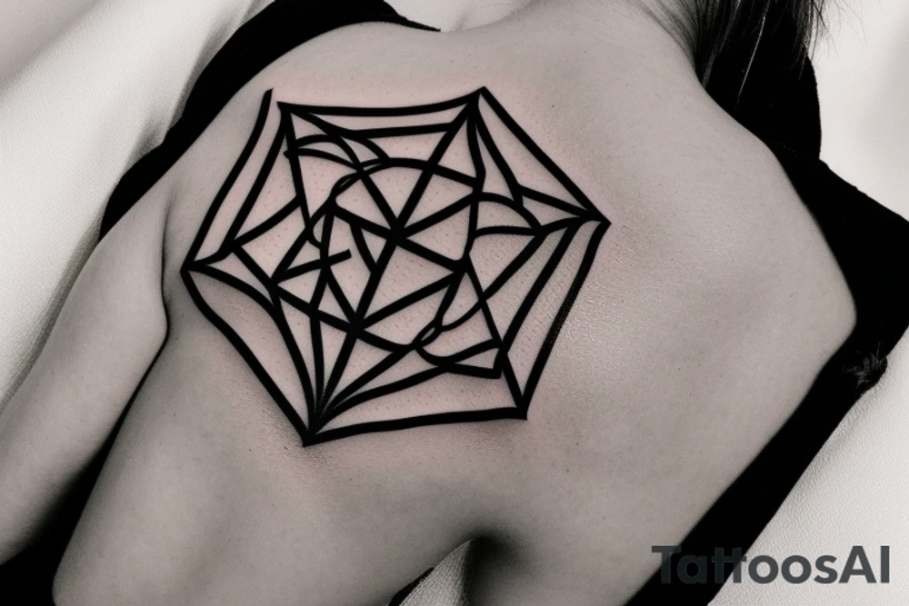 Minimalistic tattoo based on Don Diablo's hexagon logo, Martin Garrix's logo, friendship and travles tattoo idea