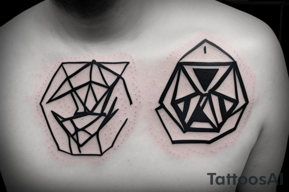 Don Diablo's hexagon logo, Martin Garrix's logo, friendship and travles tattoo idea