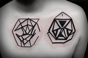 Don Diablo's hexagon logo, Martin Garrix's logo, friendship and travles tattoo idea