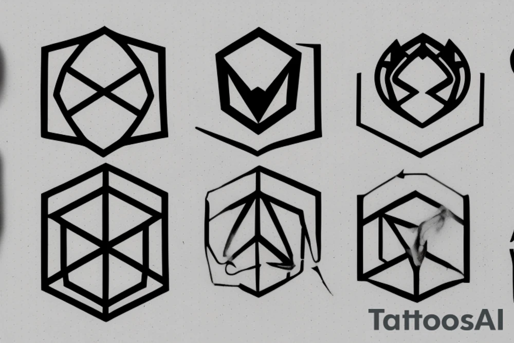 Don Diablo's hexagon logo, Martin Garrix's logo, friendship and travles tattoo idea