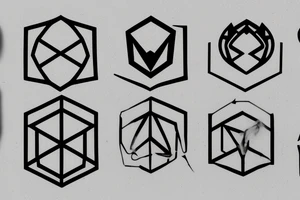 Don Diablo's hexagon logo, Martin Garrix's logo, friendship and travles tattoo idea