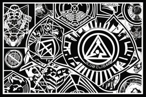 Don Diablo's hexagon logo, Martin Garrix's logo, friendship and travles tattoo idea