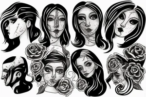 marble head tattoo idea