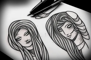 marble head tattoo idea