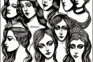 marble roman head tattoo idea