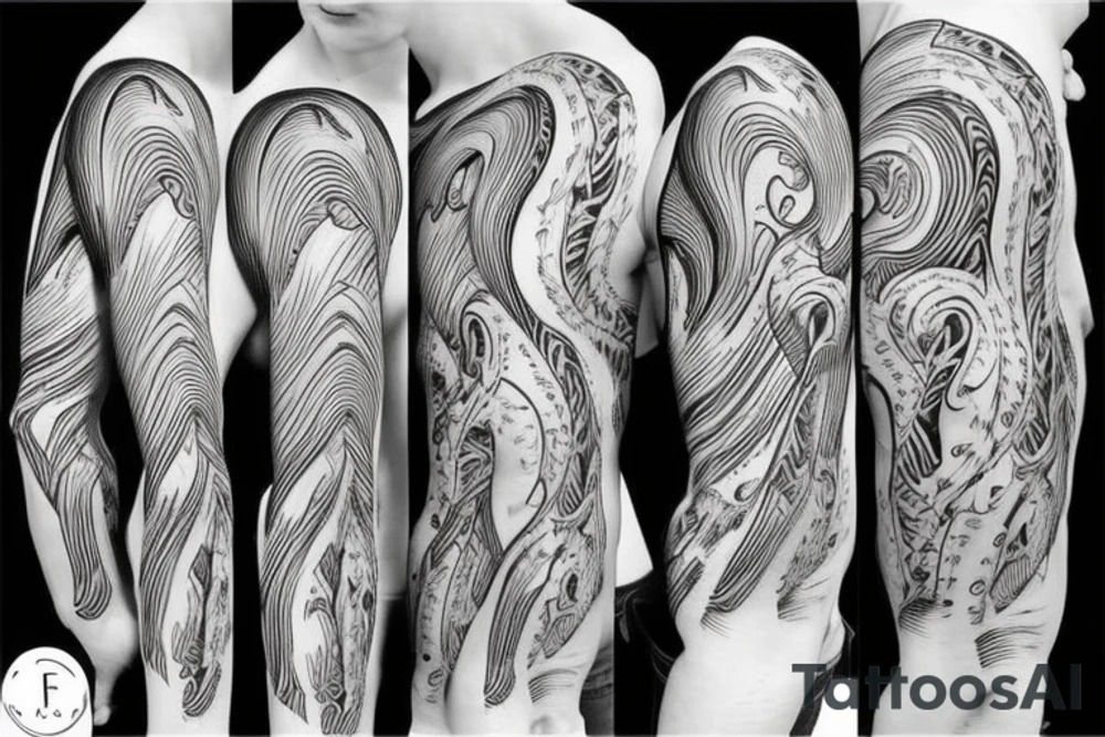 Heart and torn ribs tattoo idea