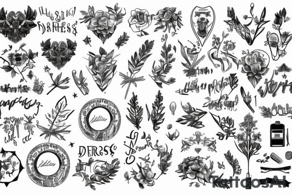 Linie, Hirsch, Berge, auferstehen, durchhalten, wald, wirbelsäule tattoo idea
