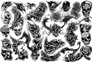 Hell and heaven tattoo idea