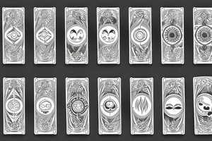 the sun and moon playing cards tattoo idea