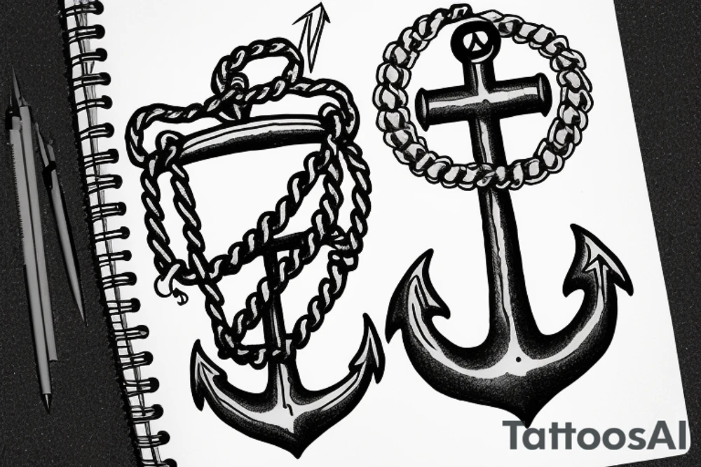 An anchor with a chain that has the text: this hope we have as and anchor of the soul tattoo idea
